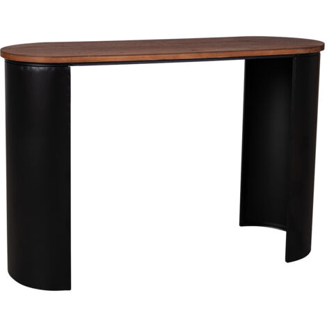 Recibidor de madera negro 120x40x79.5h cm