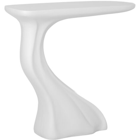 Recibidor de madera y metal blanco  98x26x85h cm
