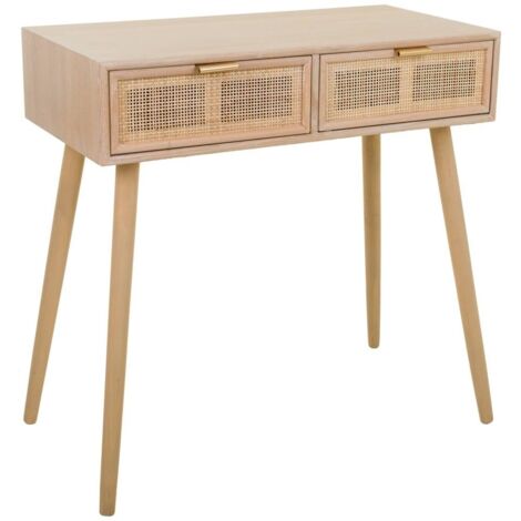 Recibidor de madera y rejilla marrón 80x42x79