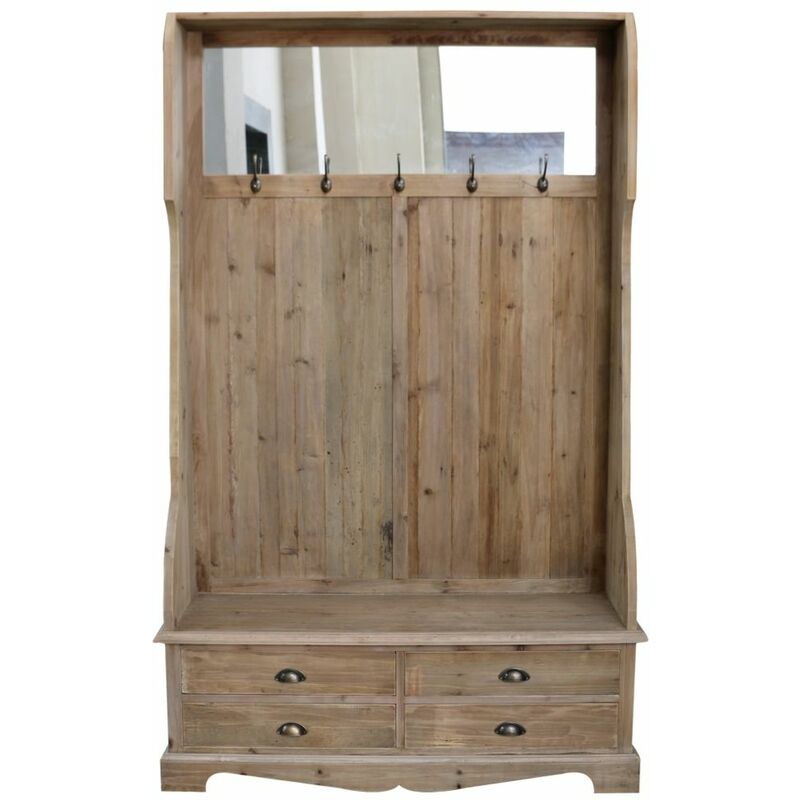 

Recibidor DKD Home Decor Madera Espejo (125 x 40 x 200 cm)