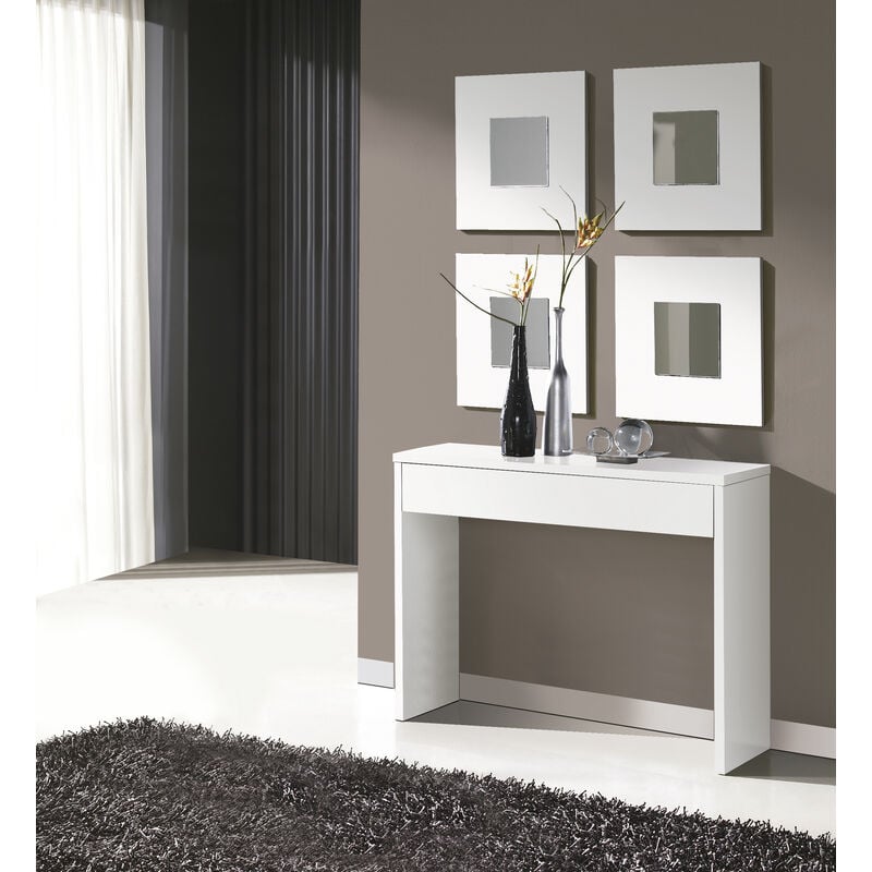 

Imperial Relax - Recibidor Entradita con Consola y 4 Espejos Blanco 2B