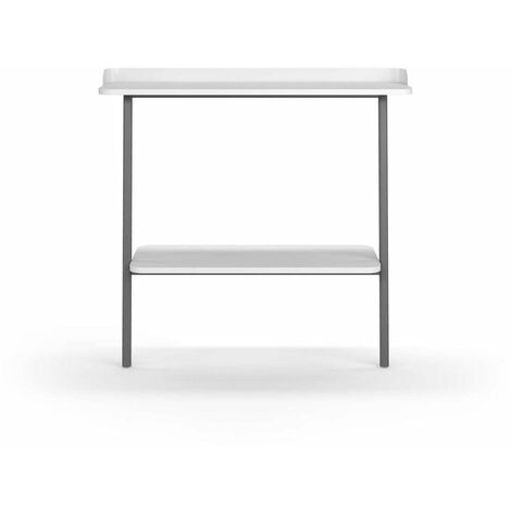 Recibidor modelo 787 acabado blanco/grafito, 87.5 cm (alto) x 111 cm (ancho) x 31 cm (prof.)