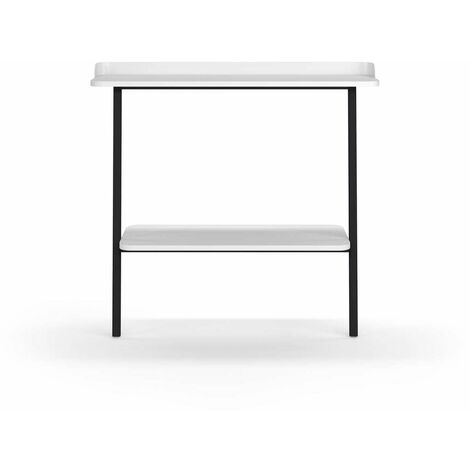 Recibidor modelo 787 acabado blanco/negro, 87.5 cm (alto) x 111 cm (ancho) x 31 cm (prof.)