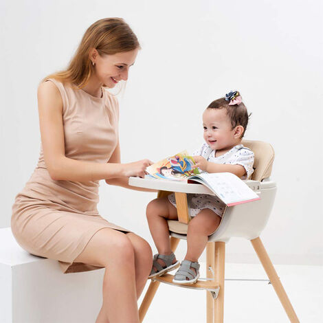 BABY JOY Silla alta para bebé, silla alta convertible 8 en 1 para bebés y  niños pequeños, asiento elevador, juego de mesa y silla, mesa de bloques de