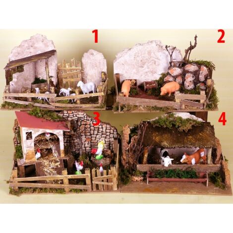 RECINTO CON ANIMALI 20X12X11CM ACCESSORI PRESEPE