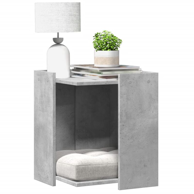 Torana - Recinto Lettiera Gatti Grigio Cemento 60x40x40 cm in Truciolato