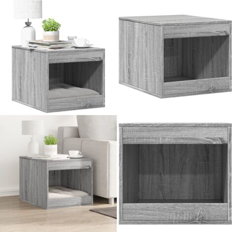 Recinto Lettiera Gatti Grigio Sonoma 47x59x42 cm in Truciolato - Lettiera per gatti - Recinto per gatti