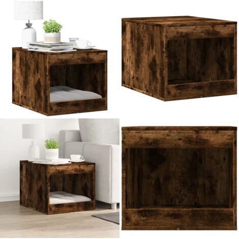 Recinto Lettiera Gatti Rovere Fumo 47x59x42 cm in Truciolato - Recinto per gatti - Cuccia per gatti