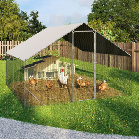 Recinto para gallinero 9 m² 3x3 M de malla de acero galvanizado