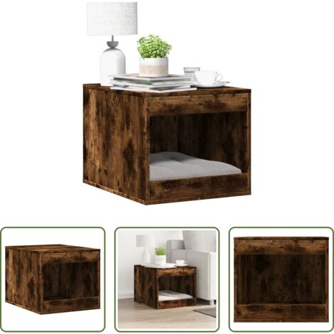 Recinto per gatti -  Recinto Lettiera Gatti Rovere Fumo 47x59x42 cm in Truciolato