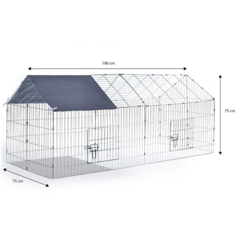 Relaxdays Recinto Per Animali Con Pavimento, Cani Piccoli, Conigli E Cuccioli, Da Interno, Alto