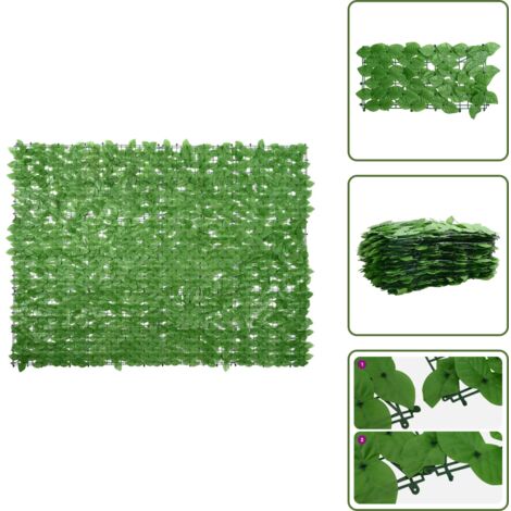 Recinzione artificiale - vidaXL Paravento da Balcone con Foglie Verdi 200x150 cm - Paravento giardino