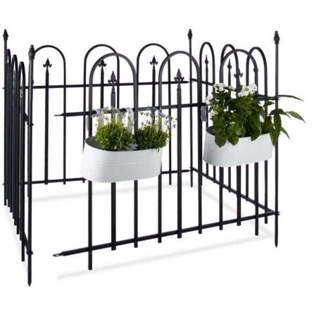 Recinzione da giardino in metallo set da 4 8831