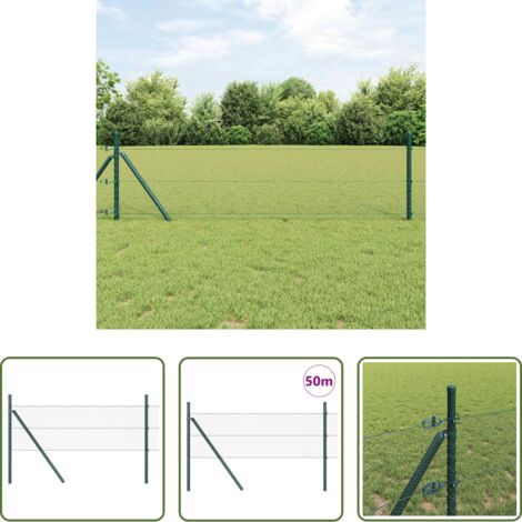 Recinzione esterna -  Palo della recinzione Grigio 50 x 0,8 m (maglia da 13 mm)
