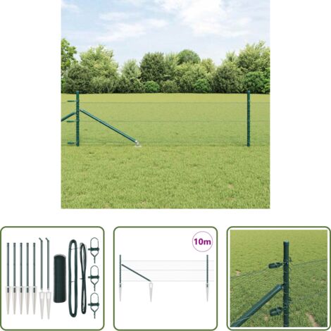 Recinzione esterna -  Palo della recinzione Verde 10 x 0,5 m (rete da 13 mm)