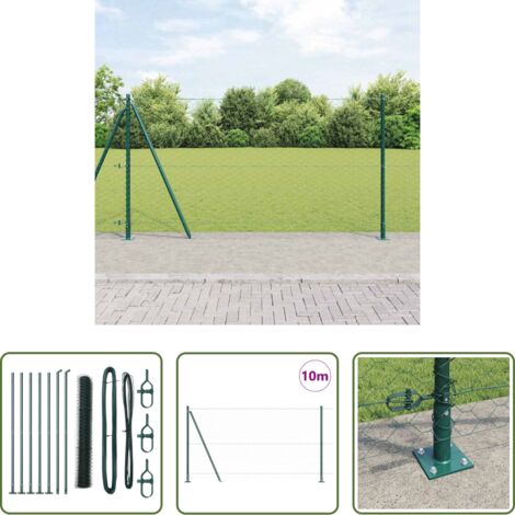 Recinzione esterna -  Palo della recinzione Verde 10 x 1,2 m (rete da 50 mm)
