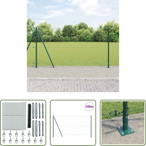 Recinzione esterna -  Palo della recinzione Verde 100 x 1,2 m (rete 50 mm)