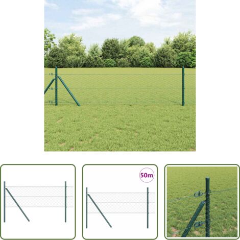 Recinzione esterna -  Palo della recinzione Verde 50 x 0,4 m (rete 36 mm)