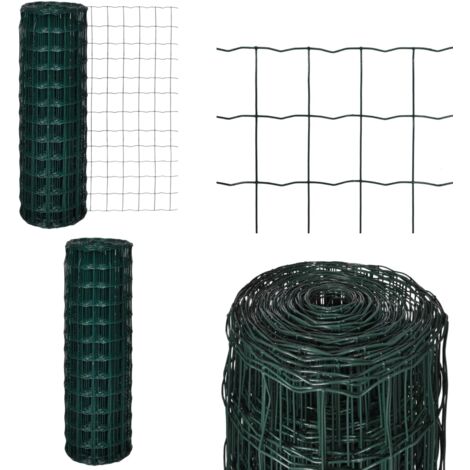 Recinzione Europea in Acciaio 10 x 1,2 m Verde - Recinzione in acciaio - Protezione per pollame
