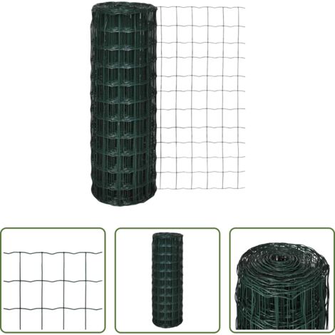 Recinzione in acciaio -  Recinzione Europea in Acciaio 10 x 1,5 m Verde