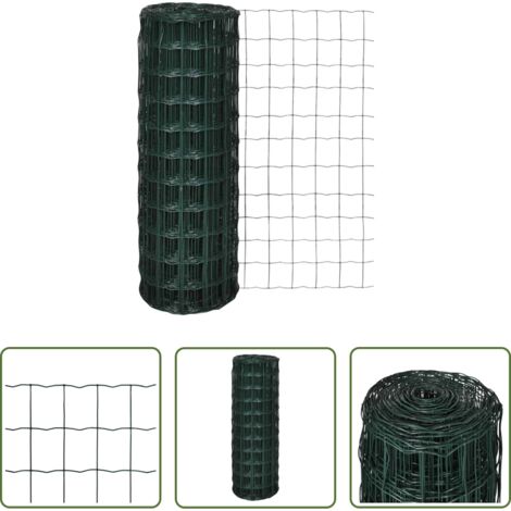 Recinzione in acciaio -  Recinzione Europea in Acciaio 25 x 1,0 m Verde
