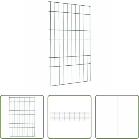 Recinzione in acciaio -  Set di Recinzione per Stagno 8 pcs Verde 50 x 80 cm Acciaio