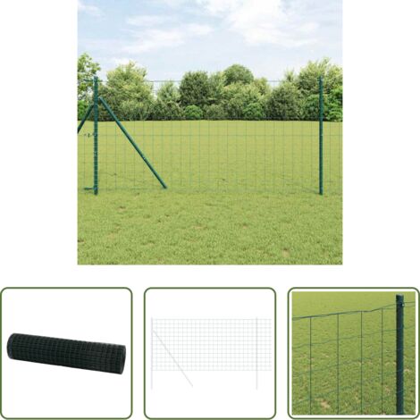 Recinzione in PVC -  Recinzione Euro Verde 1,4 x 10 m Ferro rivestito in PVC