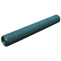 Recinzione in Rete Acciaio Zincato Esagonale 1x25 m Verde Scuro