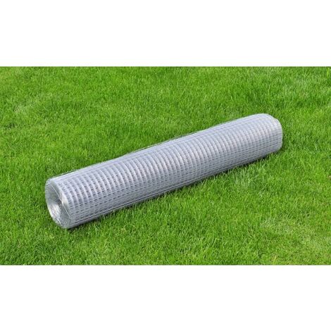 Recinzione in Rete per Pollaio Acciaio Zincato 10x1 m Argento vidaXL 9735