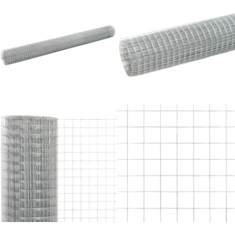 Recinzione in Rete per Pollaio Acciaio Zincato 10x1,5 m Argento - Recinzione per pollame - Recinzione per animali
