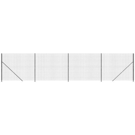 Recinzione Metallica con Flangia Antracite 1,8x10 m vidaXL