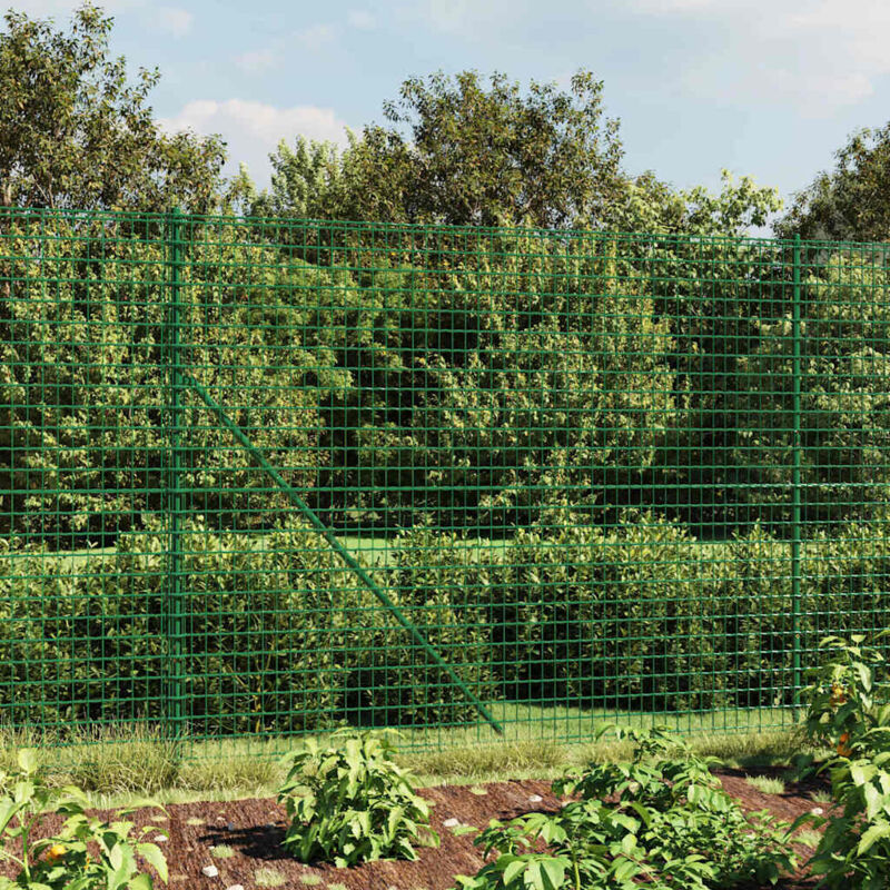 Recinzione Metallica Verde 2,2x25 M In Acciaio Zincato Vidaxl