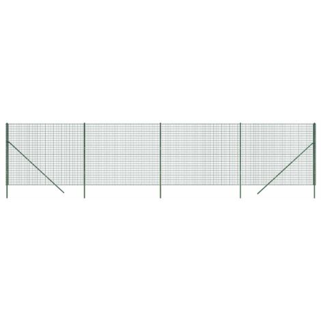 Recinzione Metallica Verde 1,8x10 m in Acciaio Zincato vidaXL