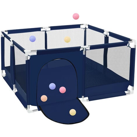 INSMA Recinzione per box Box per bambini 128x128x66cm Blu