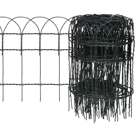 Thealyn Recinzione decorativa da giardino in metallo, 57 cm di larghezza x  45 cm di altezza (5 pannelli, lunghezza totale 2,8 m), recinzione  pieghevole in metallo, recinzione paesaggistica per aiuole, : :  Giardino e giardinaggio