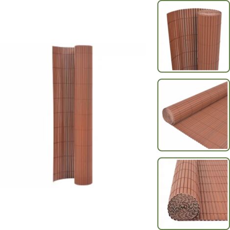 Recinzione per giardino - vidaXL Recinzione da Giardino a Doppio Lato 110x400 cm Marrone - Recinzione per veranda