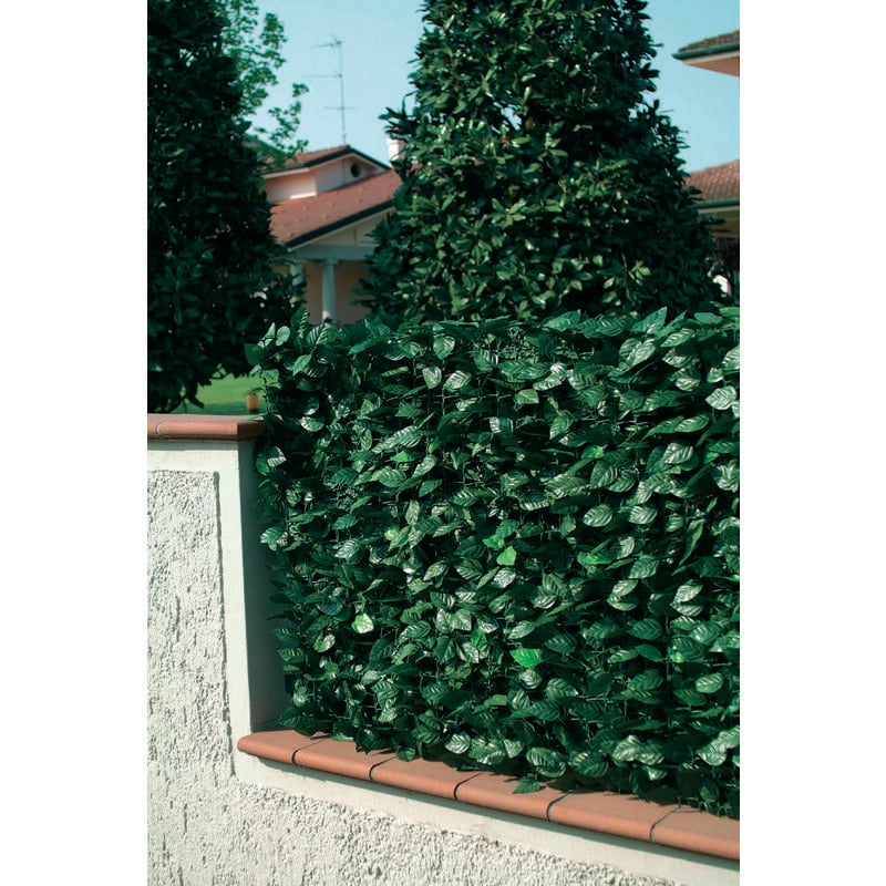 Clôture en pvc avec feuilles de laurier h. 150 l. 2000 cm