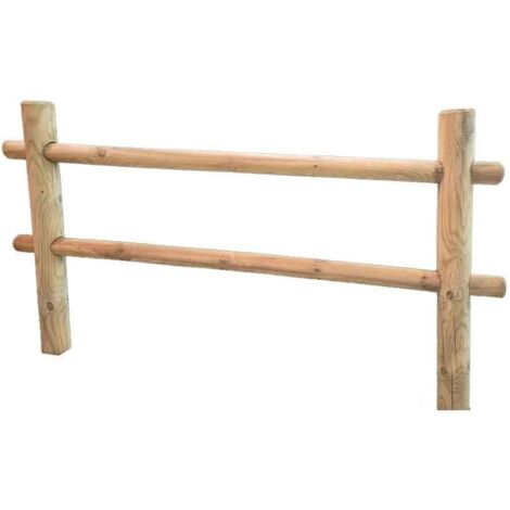Recinzione Staccionata 200 x 150h cm in legno di pino impregnato, a 4 pali