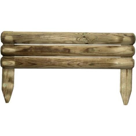 PAPILLON Recinzione Steccato Legno Impregnato Bordura 55X5X15/30Hcm Aiuola Giardino
