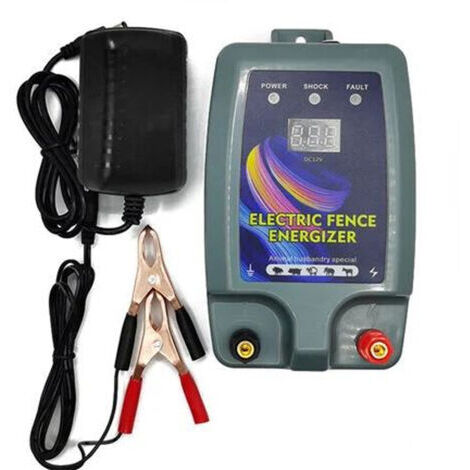 Recinzioni elettriche per allevamento di bestiame, generatore di impulsi per recinzioni, alta potenza, 3 modalità di potenza, adatto per l'allevamento di pollame.