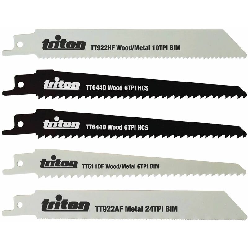 Triton - Recip Saw Blade Set 5pce 150mm 954242
