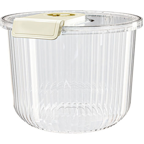 Récipient à Riz Transparent 7,5kg - Boîte de Stockage Hermétique pour Aliments Secs, Farine, Céréales - 27,5x21,5x20cm