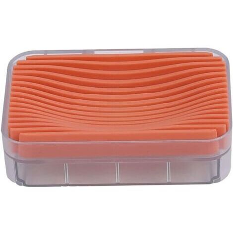 Récipient à Savon Deux Tier Savon Douche Douche Doucher Coffret Boîte de Rangement Stick-on Manduet Mural monté avec des Trous de vidange pour Salle de Bain (Color : Orange)