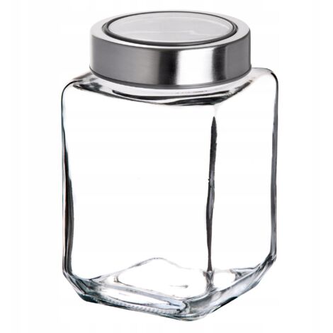 Récipient alimentaire en verre KADAX avec couvercle 1000 ml pour pot de produits en poudre