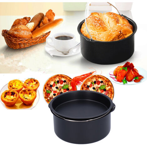 Récipient Cuisine Moule Cakes Friture Accessoire Carbon Steel 7in Ensemble Barquette Pizza Dessert Gâteau Anti-Adhérence