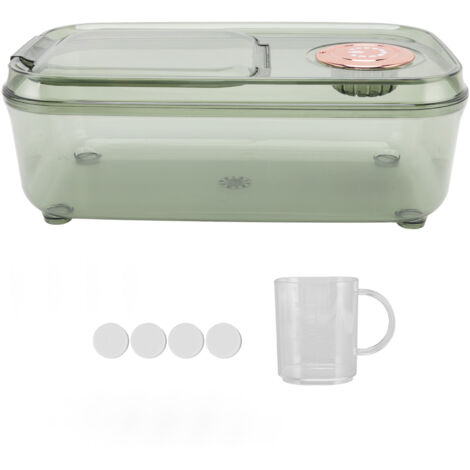 Récipient de Stockage Alimentaire 10KG Transparent avec Couvercle Flip et Verre Doseur Anti-Insectes