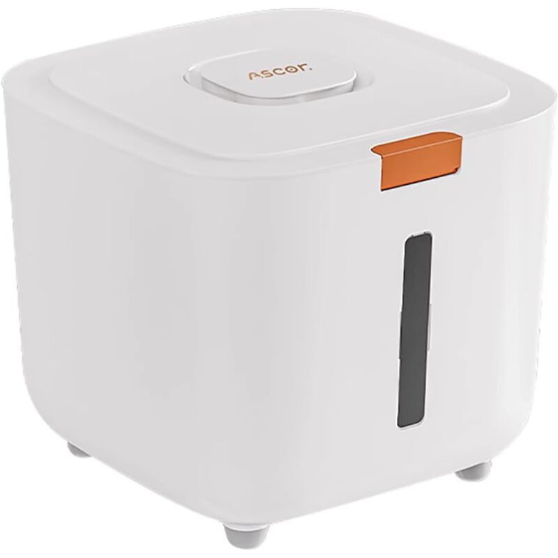 Rapanda - Récipient de stockage de riz, récipient de stockage de riz avec couvercle à rabat automatique et tasse à mesurer, récipient alimentaire