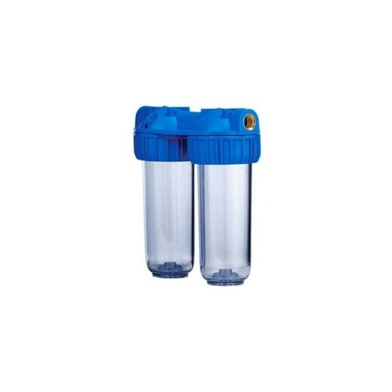 Pack de 2 Contenants pour filtres 10'' Filtres fibre 10'' 5 microns Sédiments Raccordement en laiton renforcé