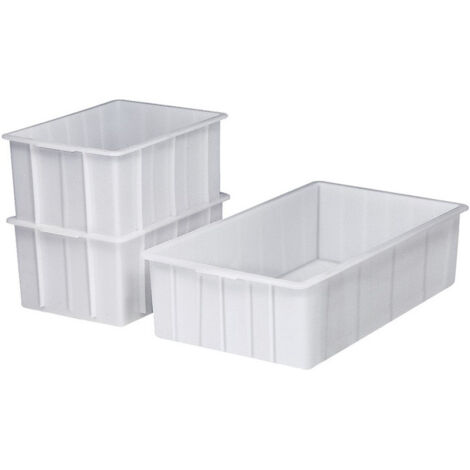 Récipient en plastique rectangulaire 55 l ND-PE nature L750xl445xH200 mm sans tr