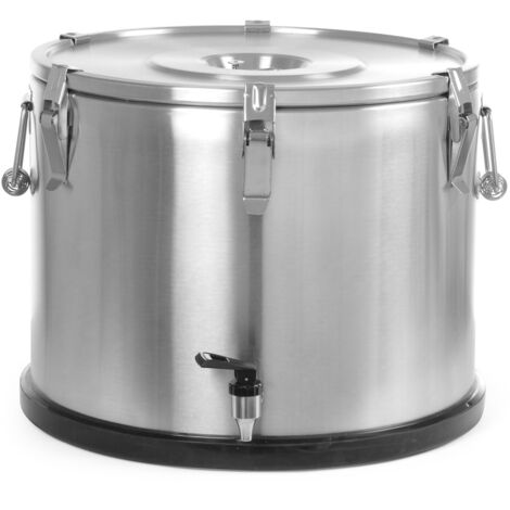 Récipient thermique thermos en acier avec robinet pour le transport des aliments 50L - Hendi 710333